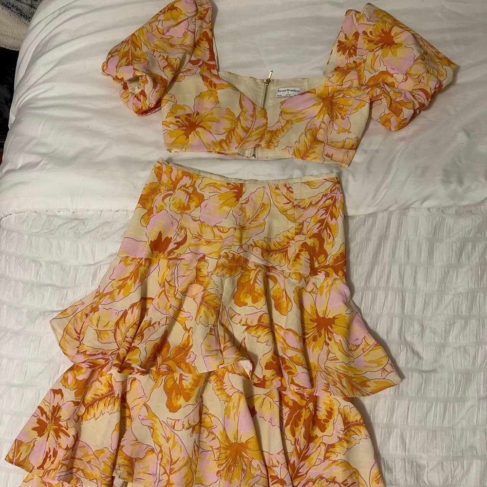 Two-Piece Skirt & Crop Top Set